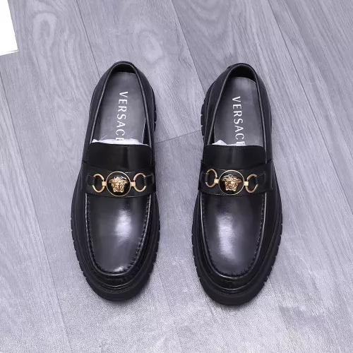 Replica Versace Leather Shoes For Men #1275017 $88.00 USD for Wholesale