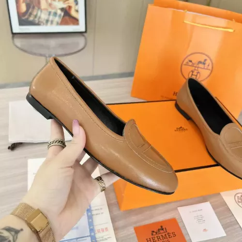 Replica Hermes Leather Shoes For Women #1275335 $108.00 USD for Wholesale