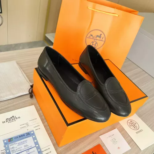 Replica Hermes Leather Shoes For Women #1275336 $108.00 USD for Wholesale