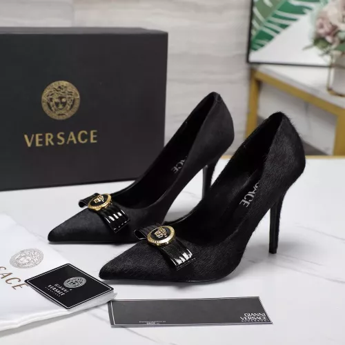 Versace High-Heeled Shoes For Women #1275357 $118.00 USD, Wholesale Replica Versace High-Heeled Shoes