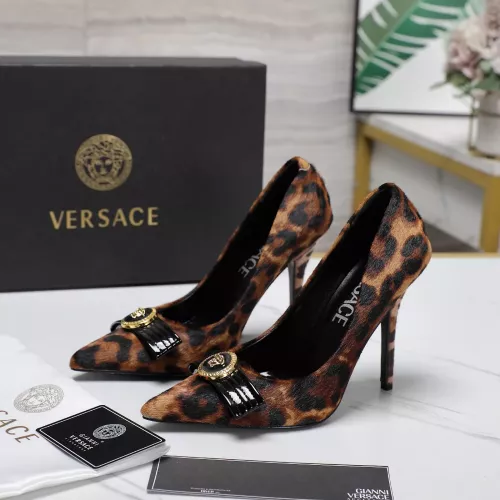 Versace High-Heeled Shoes For Women #1275358 $118.00 USD, Wholesale Replica Versace High-Heeled Shoes