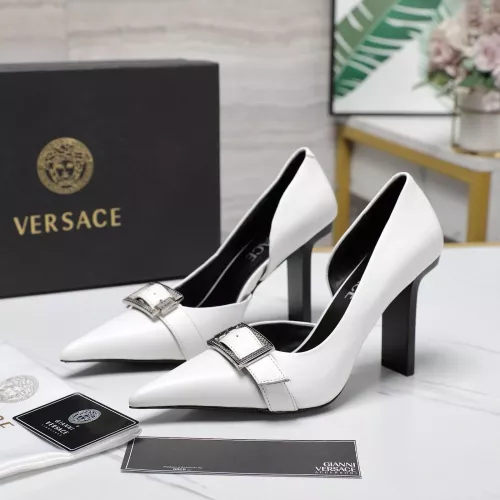 Versace High-Heeled Shoes For Women #1275360 $118.00 USD, Wholesale Replica Versace High-Heeled Shoes