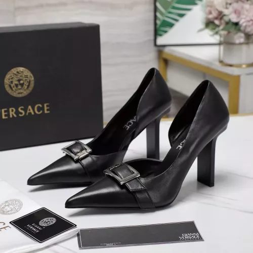 Versace High-Heeled Shoes For Women #1275361 $118.00 USD, Wholesale Replica Versace High-Heeled Shoes