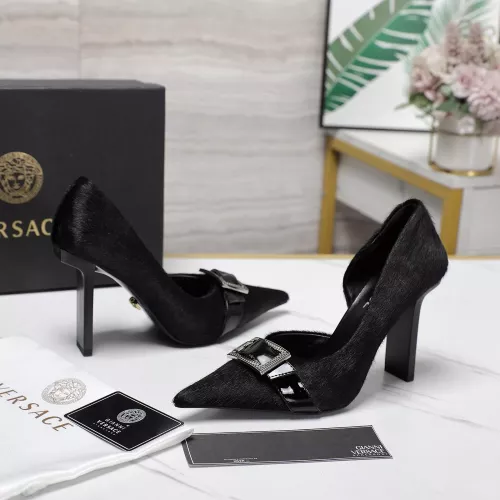 Versace High-Heeled Shoes For Women #1275362 $118.00 USD, Wholesale Replica Versace High-Heeled Shoes