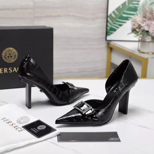 Versace High-Heeled Shoes For Women #1275363 $118.00 USD, Wholesale Replica Versace High-Heeled Shoes