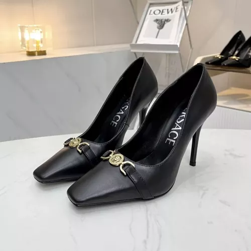 Versace High-Heeled Shoes For Women #1275469 $80.00 USD, Wholesale Replica Versace High-Heeled Shoes