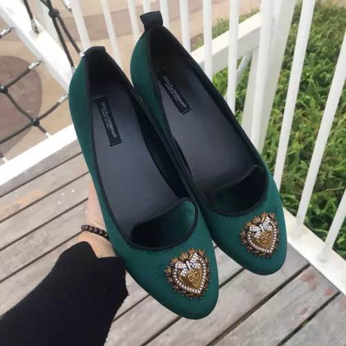 Replica Dolce & Gabbana D&G Flat Shoes For Women #1275596 $130.00 USD for Wholesale