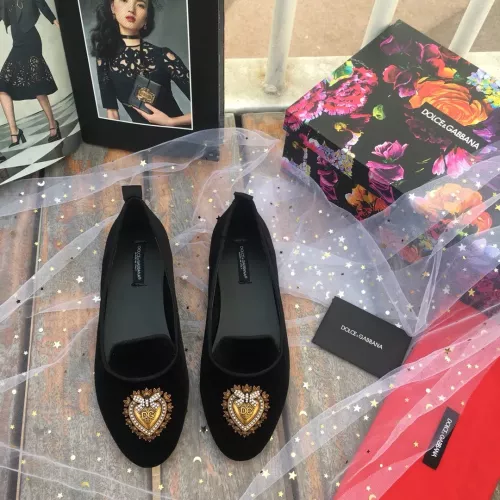 Replica Dolce & Gabbana D&G Flat Shoes For Women #1275598 $130.00 USD for Wholesale