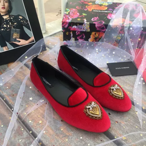 Dolce &amp; Gabbana D&amp;G Flat Shoes For Women #1275600 $130.00 USD, Wholesale Replica DKNY Boots