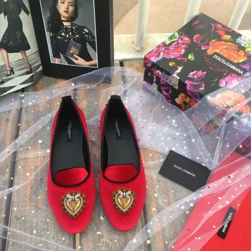 Replica Dolce & Gabbana D&G Flat Shoes For Women #1275600 $130.00 USD for Wholesale