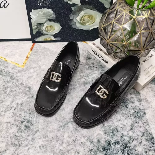 Replica Dolce & Gabbana D&G Leather Shoes For Women #1275864 $118.00 USD for Wholesale