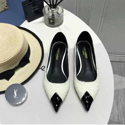 Replica Yves Saint Laurent YSL Flat Shoes For Women #1275946 $100.00 USD for Wholesale