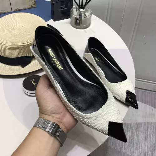 Replica Yves Saint Laurent YSL Flat Shoes For Women #1275946 $100.00 USD for Wholesale