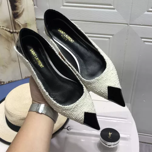 Replica Yves Saint Laurent YSL Flat Shoes For Women #1275946 $100.00 USD for Wholesale