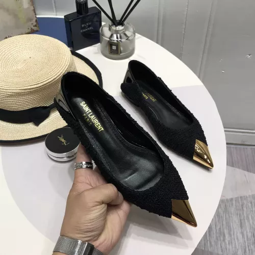 Replica Yves Saint Laurent YSL Flat Shoes For Women #1275947 $100.00 USD for Wholesale