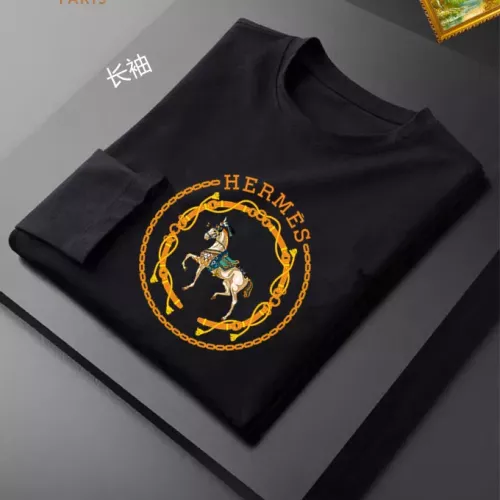 Replica Hermes T-Shirts Long Sleeved For Unisex #1276336 $34.00 USD for Wholesale