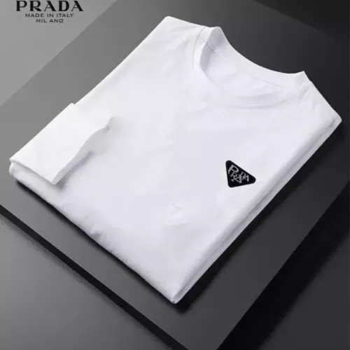 Replica Prada T-Shirts Long Sleeved For Unisex #1276366 $34.00 USD for Wholesale