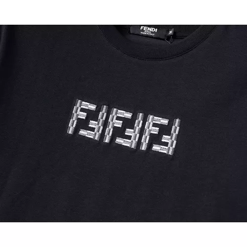 Replica Fendi T-Shirts Short Sleeved For Men #1277634 $25.00 USD for Wholesale