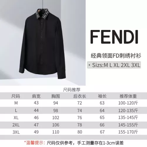 Replica Fendi Shirts Long Sleeved For Men #1277799 $68.00 USD for Wholesale