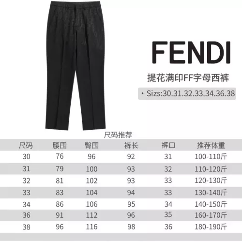 Replica Fendi Pants For Men #1277848 $68.00 USD for Wholesale