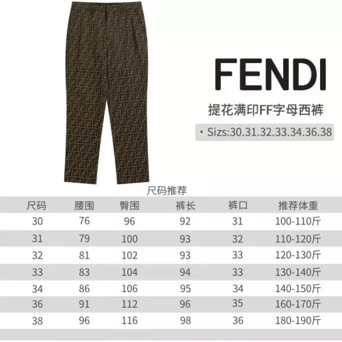 Replica Fendi Pants For Men #1277849 $68.00 USD for Wholesale