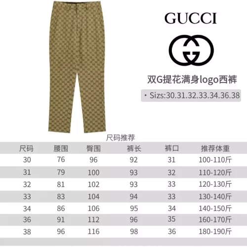 Replica Gucci Pants For Men #1277852 $68.00 USD for Wholesale