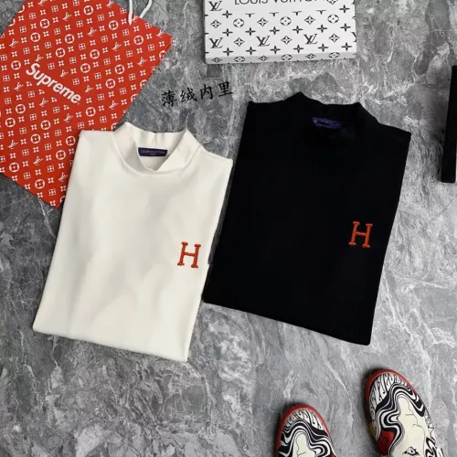 Replica Hermes T-Shirts Long Sleeved For Men #1278446 $45.00 USD for Wholesale