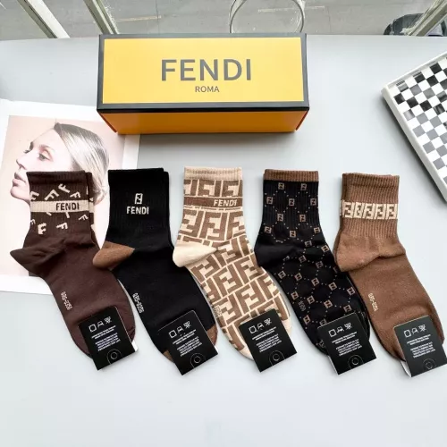 Replica Fendi Socks #1279209 $25.00 USD for Wholesale