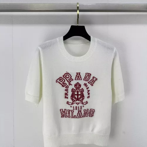 Prada Sweater Short Sleeved For Women #1279499 $80.00 USD, Wholesale Replica Prada Sweater