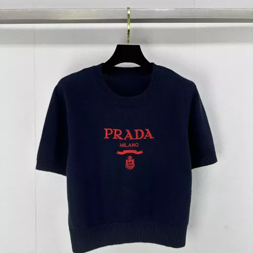 Prada Sweater Short Sleeved For Women #1279501 $80.00 USD, Wholesale Replica Prada Sweater