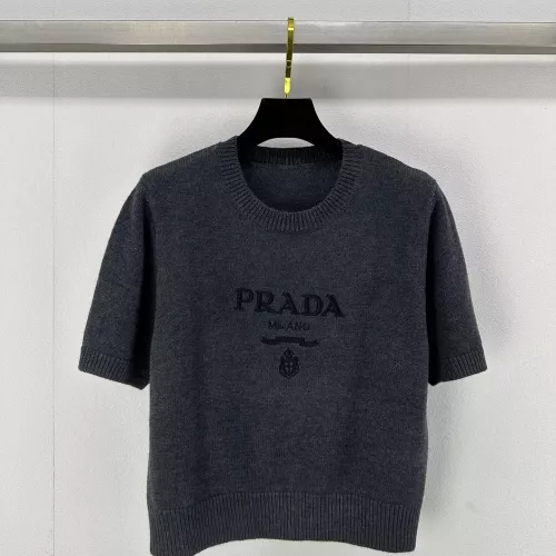 Prada Sweater Short Sleeved For Women #1279503 $80.00 USD, Wholesale Replica Prada Sweater