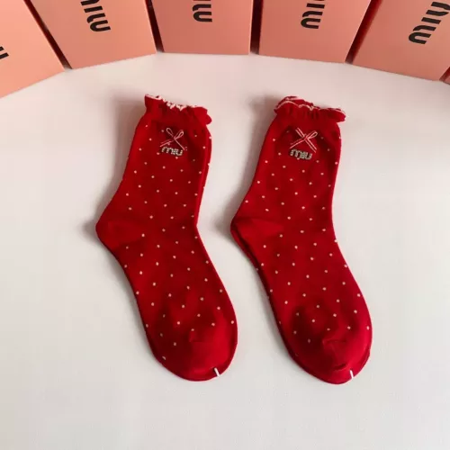 Replica MIU MIU Socks #1279703 $29.00 USD for Wholesale