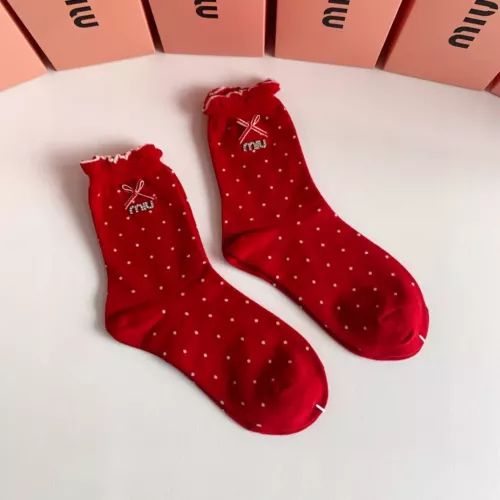 Replica MIU MIU Socks #1279703 $29.00 USD for Wholesale