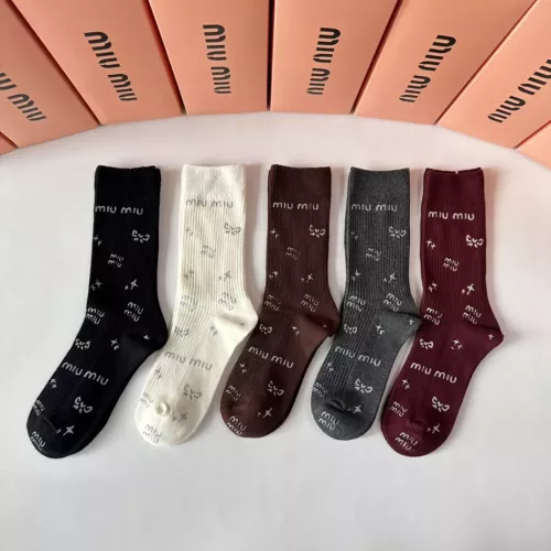 Replica MIU MIU Socks #1279704 $36.00 USD for Wholesale