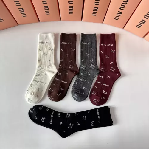 Replica MIU MIU Socks #1279704 $36.00 USD for Wholesale