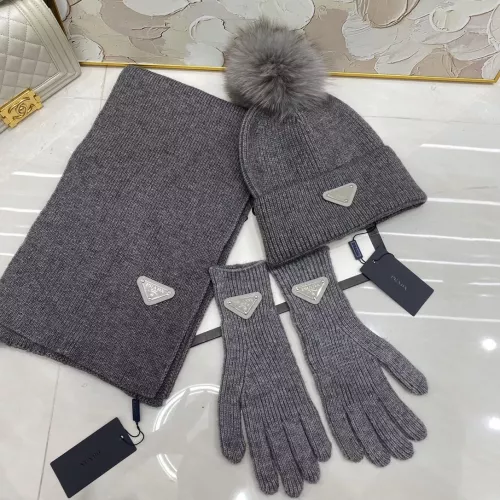 Prada Hat and Scarf and Glove Set #1279932 $48.00 USD, Wholesale Replica Prada Hat and Scarf and Glove Set