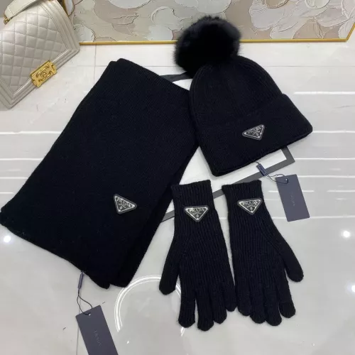 Prada Hat and Scarf and Glove Set #1279933 $48.00 USD, Wholesale Replica Prada Hat and Scarf and Glove Set