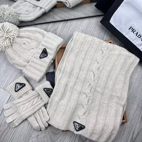 Prada Hat and Scarf and Glove Set #1279945 $52.00 USD, Wholesale Replica Prada Hat and Scarf and Glove Set