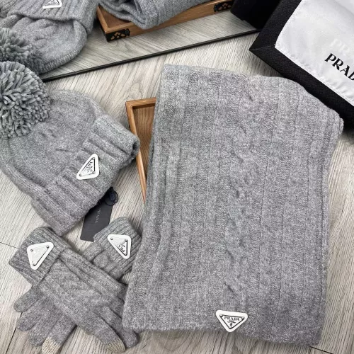 Prada Hat and Scarf and Glove Set #1279947 $52.00 USD, Wholesale Replica Prada Hat and Scarf and Glove Set