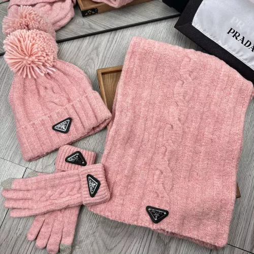 Prada Hat and Scarf and Glove Set #1279950 $52.00 USD, Wholesale Replica Prada Hat and Scarf and Glove Set