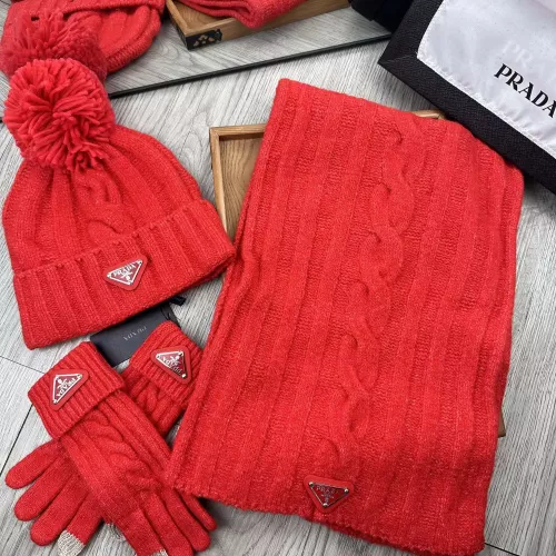 Prada Hat and Scarf and Glove Set #1279951 $52.00 USD, Wholesale Replica Prada Hat and Scarf and Glove Set