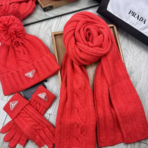 Replica Prada Hat and Scarf and Glove Set #1279951 $52.00 USD for Wholesale