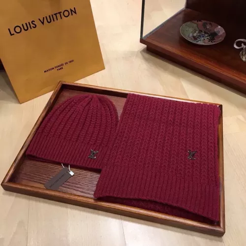 Louis Vuitton LV Hat and Scarf Set #1279966 $48.00 USD, Wholesale Replica Louis Vuitton LV Hat and Scarf and Glove Set