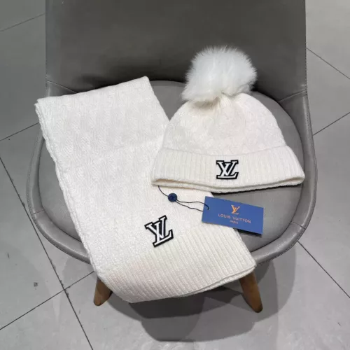 Louis Vuitton LV Hat and Scarf Set #1279977 $56.00 USD, Wholesale Replica Louis Vuitton LV Hat and Scarf and Glove Set