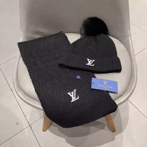 Louis Vuitton LV Hat and Scarf Set #1279978 $56.00 USD, Wholesale Replica Louis Vuitton LV Hat and Scarf and Glove Set