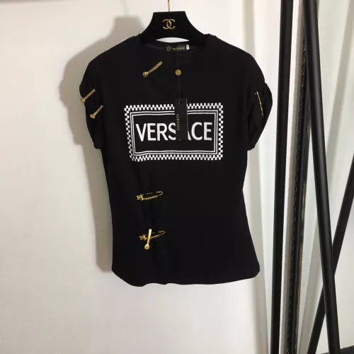 Versace T-Shirts Short Sleeved For Women #1280053 $60.00 USD, Wholesale Replica Versace T-Shirts