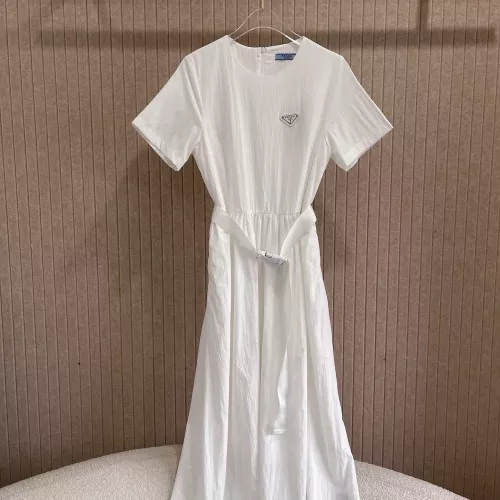 Prada Dresses Short Sleeved For Women #1280122 $92.00 USD, Wholesale Replica Prada Dresses