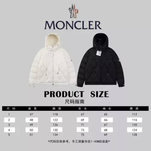 Replica Moncler Down Feather Coat Long Sleeved For Unisex #1280178 $190.00 USD for Wholesale