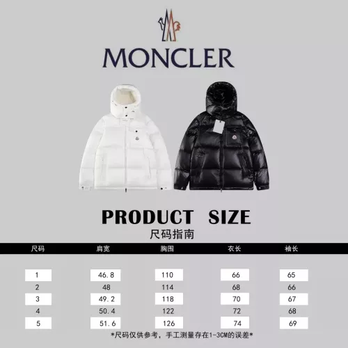 Replica Moncler Down Feather Coat Long Sleeved For Unisex #1280205 $162.00 USD for Wholesale