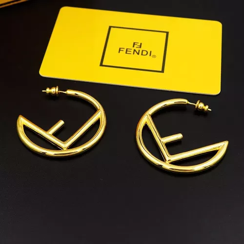 Fendi Earrings For Women #1280490 $25.00 USD, Wholesale Replica Fendi Earrings